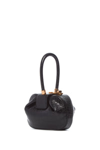 Demi Bag in Black Crocodile Leather