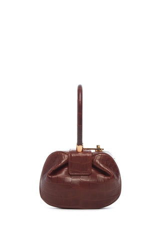 Demi Bag in Cognac Crocodile Leather