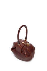 Demi Bag in Cognac Crocodile Leather
