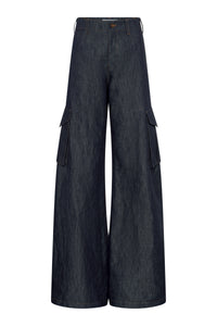 Eos Barrel-leg Cargo Pant in Denim