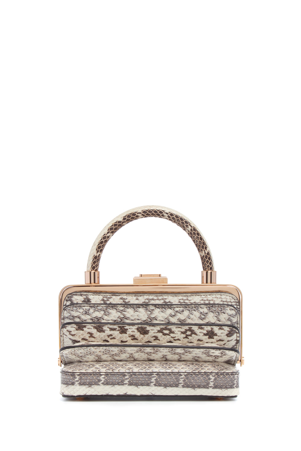 Diana Bag in Black & White Snakeskin