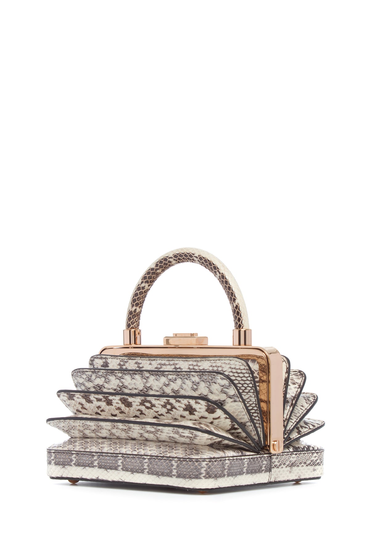Diana Bag in Black & White Snakeskin