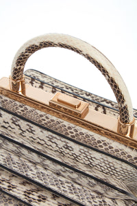 Diana Bag in Black & White Snakeskin