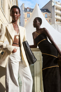 Epona Rope Blazer in Ivory Textured Linen Slub