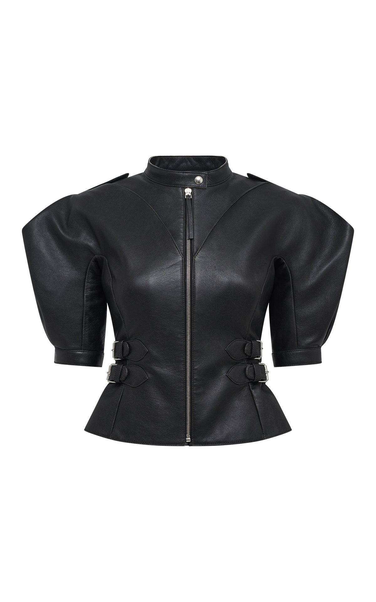 Eleos Moto Jacket in Black Leather
