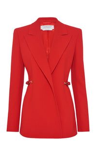 Epona Blazer in Scarlet Red Virgin Wool