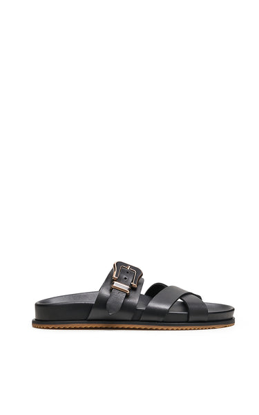 【GABRIELA HEARST】Circe レザー スライドサンダル Circe Slide Sandal in Black Leather – Gabriela Hearst
