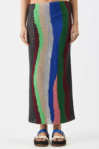 Fatima Knit Skirt in Multi Cashmere