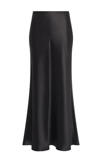 Frei Maxi Skirt in Black Silk