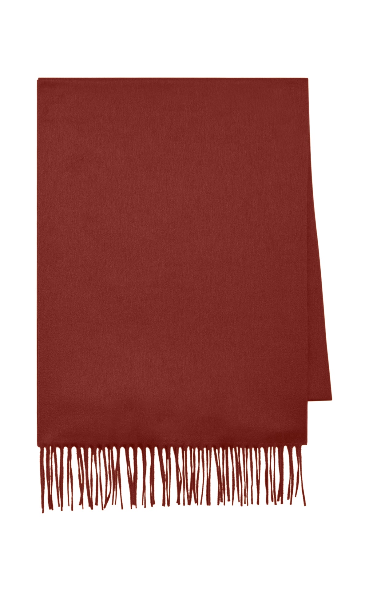 Blaine Fringe Scarf in Burnt Sienna Brushed Silk Cashmere