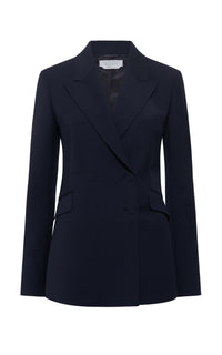 Angela Blazer in Dark Navy Sportswear Wool
