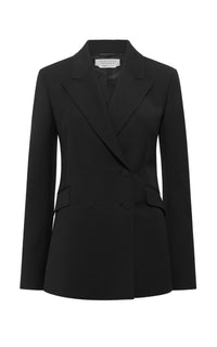 Angela Blazer in Black Sportswear Wool