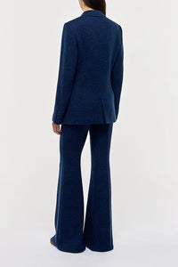 Elliot Knit Blazer in Electric Navy Speckled Cashmere