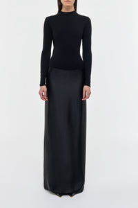 Jessamy Dress in Black Silk