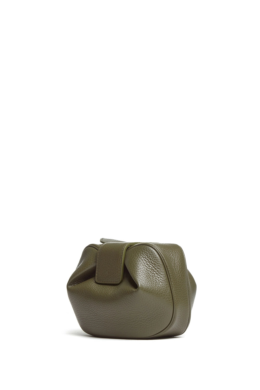 Soft Demi Clutch in Olive Leather