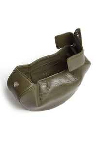 Soft Demi Clutch in Olive Leather