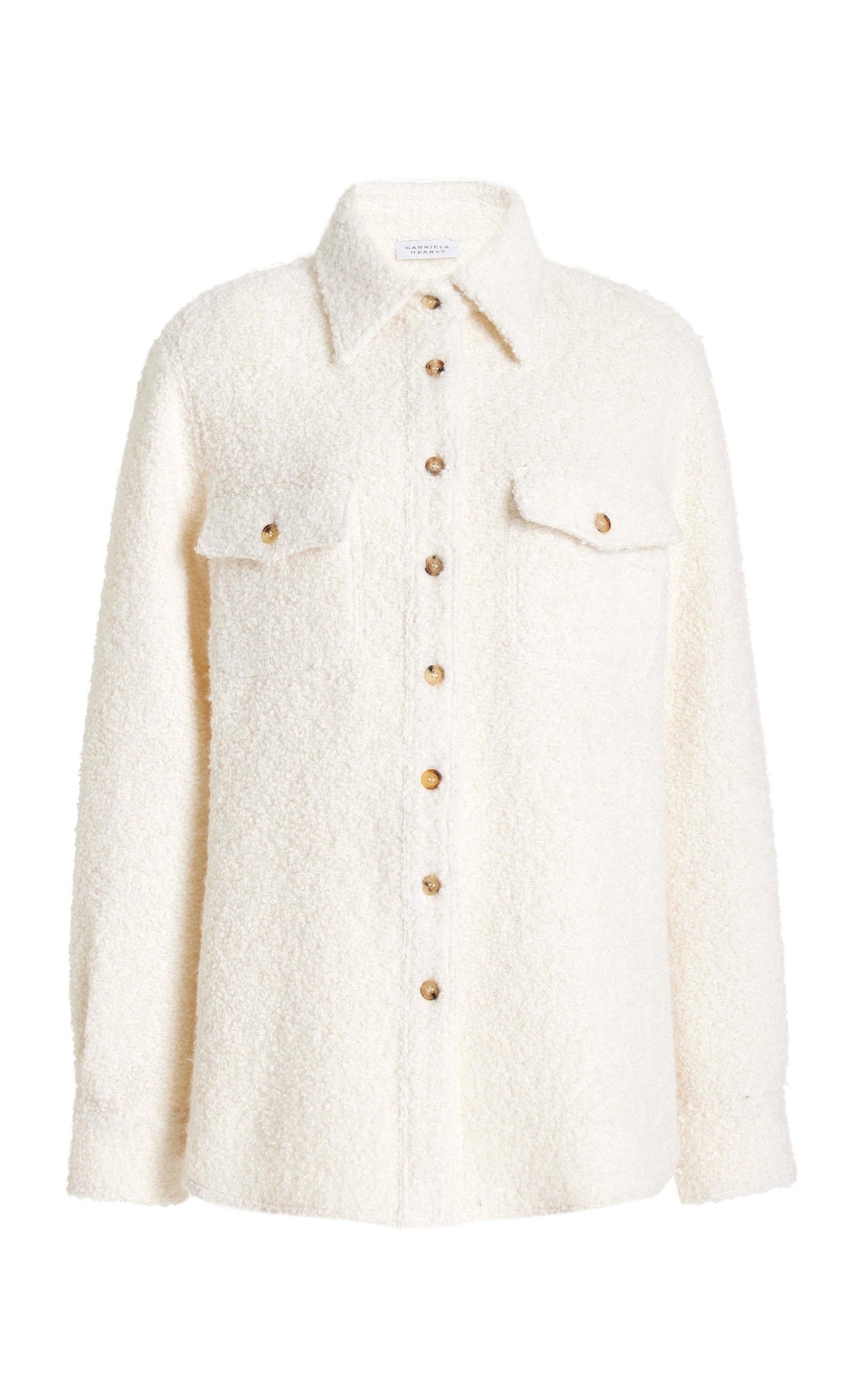 John Austin Shirt in Ivory Recycled Cashmere Boucle