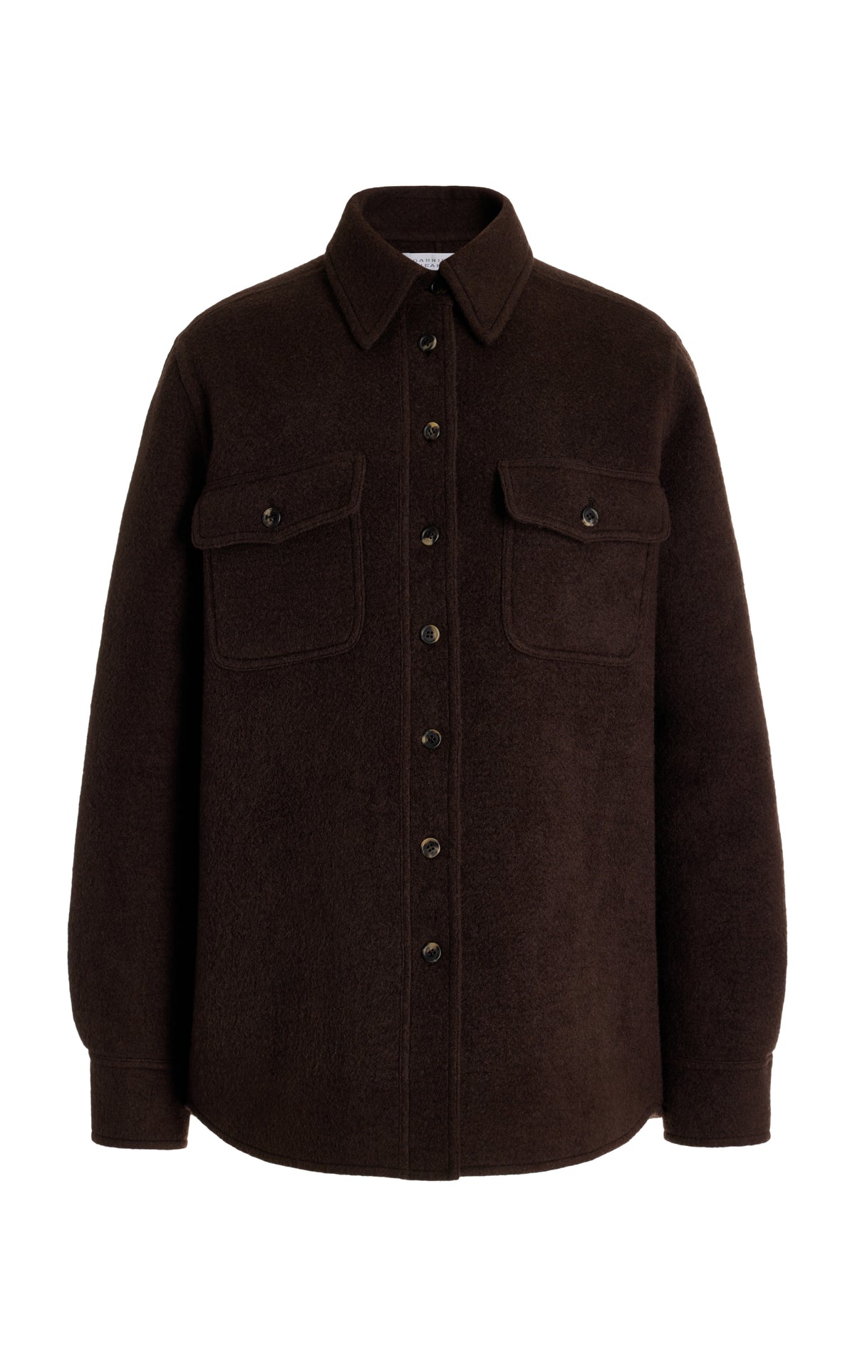John Austin Top in Chocolate Recycled Cashmere Felt