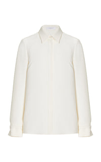 Cruz Shirt in Ivory Lightweight Cashmere