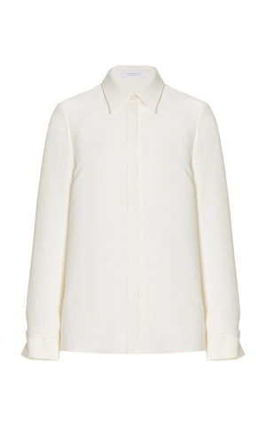 Cruz Shirt in Ivory Lightweight Cashmere
