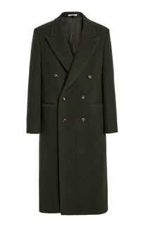 Brannick Coat in Olive Cashemre Felt