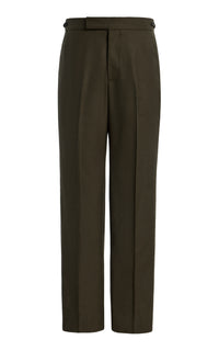 Sebastian Pant in Olive Wool Cashmere Flannel