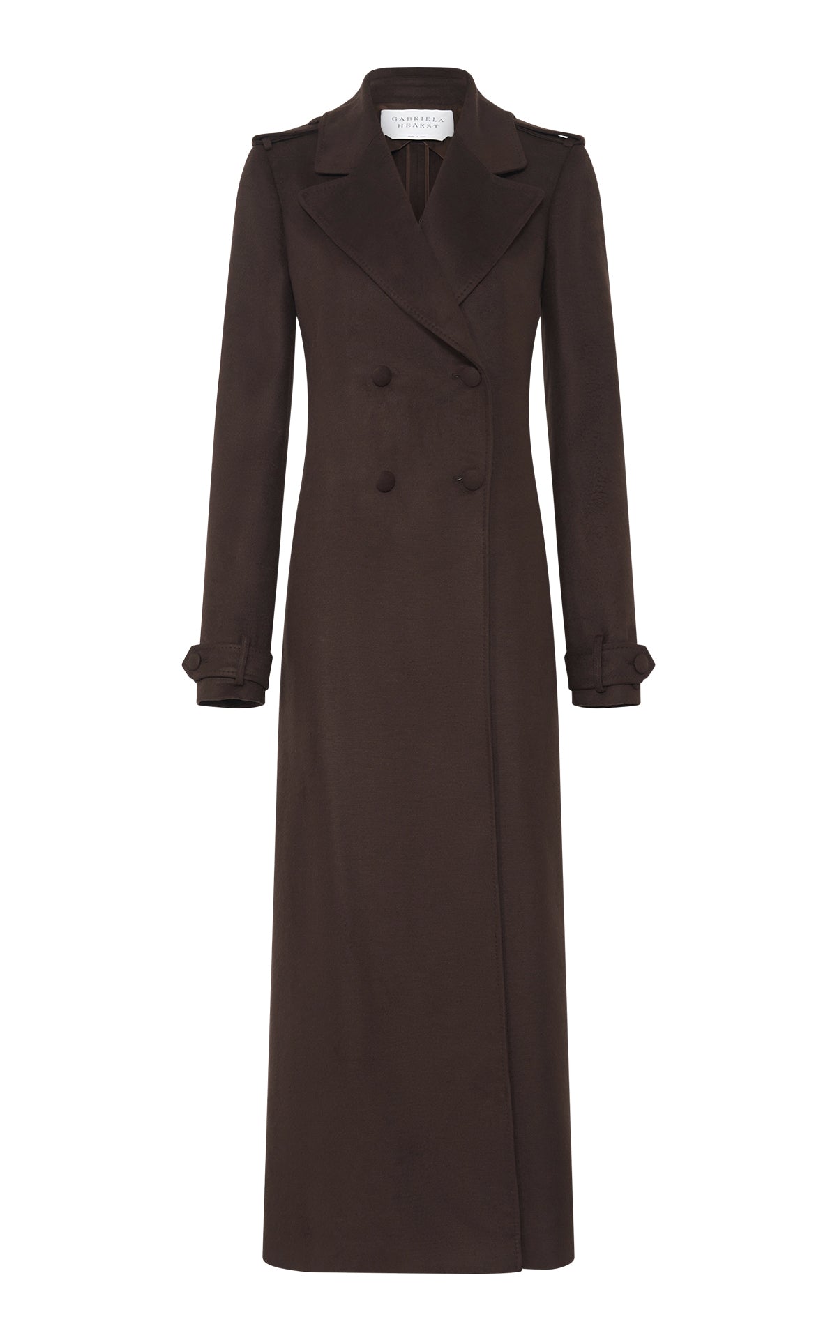 Houstt Trench Coat in Chocolate Winter Silk