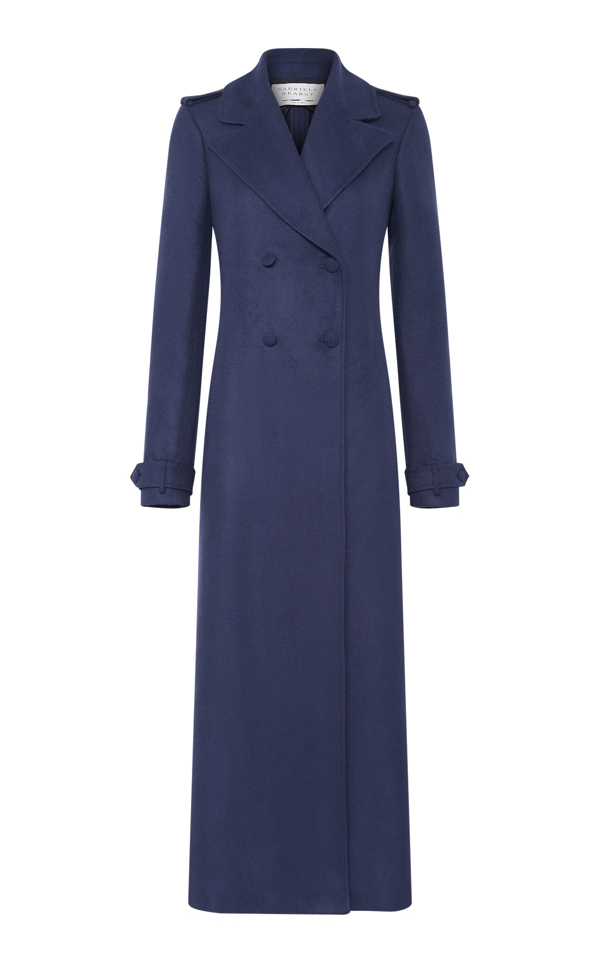 Houstt Trench Coat in Navy Winter Silk