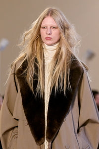 Elliot Coat Collar in Brown Recycled Fur