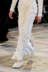 Emperor Flat in Ivory Silk Cashmere Boucle