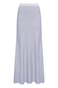 Manni Knit Maxi Skirt in Light Blue Cashmere