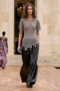 Gelos Wide-Leg Pant in Black Soft Leather