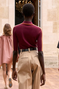 Norman Wide-leg Pant in Camel Sea Island Cotton Twill