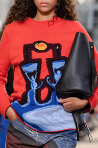 Avichai Knit Crewneck in Air Multi Cashmere