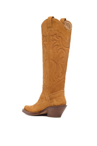Capitana Cowboy Boot in Cashew Suede