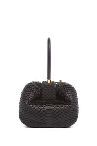 Nina Bag in Black Leather Snake Scales