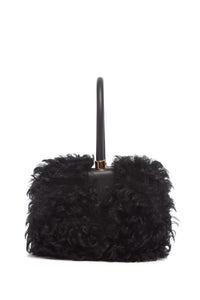 Nina Bag in Black Shearling