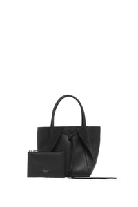 Small Marija Tote Bag in Black Nappa Leather