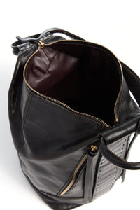 Vintage No.1 Backpack in Black Nappa & Crocodile Leather