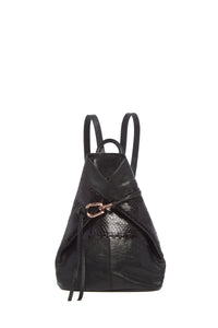 Vintage No.3 Backpack in Black Nappa Leather & Snakeskin