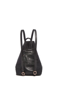 Vintage No.3 Backpack in Black Nappa Leather & Snakeskin