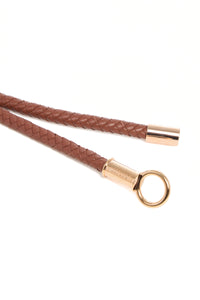 Rope Braided Belt in Cognac Nappa Leather