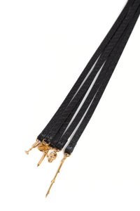 Leonora Charm in Black Snakeskin