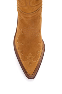 Capitana Cowboy Boot in Cashew Suede