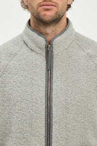 August Jacket in Grey Recycled Cashmere Boucle