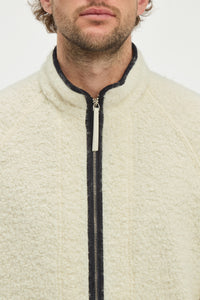 August Jacket in Ivory Recycled Cashmere Boucle