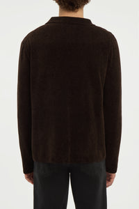 Toynbee Knit Polo in Chocolate Silk