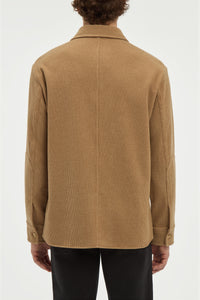 Lucas Overshirt in Camel Cashmere Corduroy