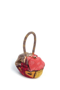 Demi Bag in Fire Multi Crochet Cashmere