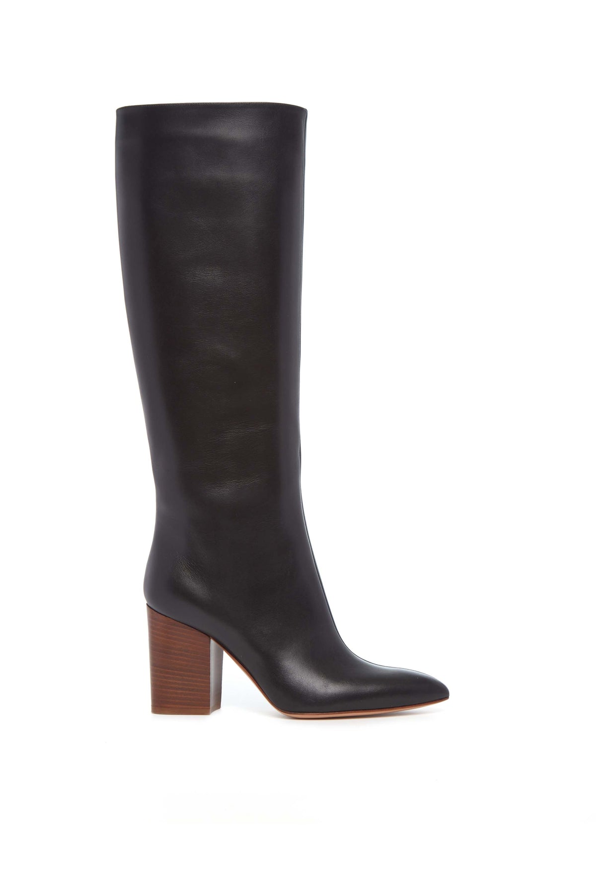 Sascha Knee High Boot in Black Leather